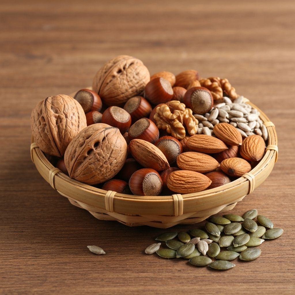 Variety of nuts and seeds